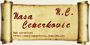 Maša Čeperković vizit kartica